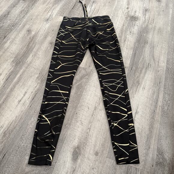 Nike Icon Clash Metallic Print Fast Training Black Tights Womens Small CU3333 - Picture 5 of 7